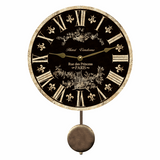Black Toile French Pendulum Clock