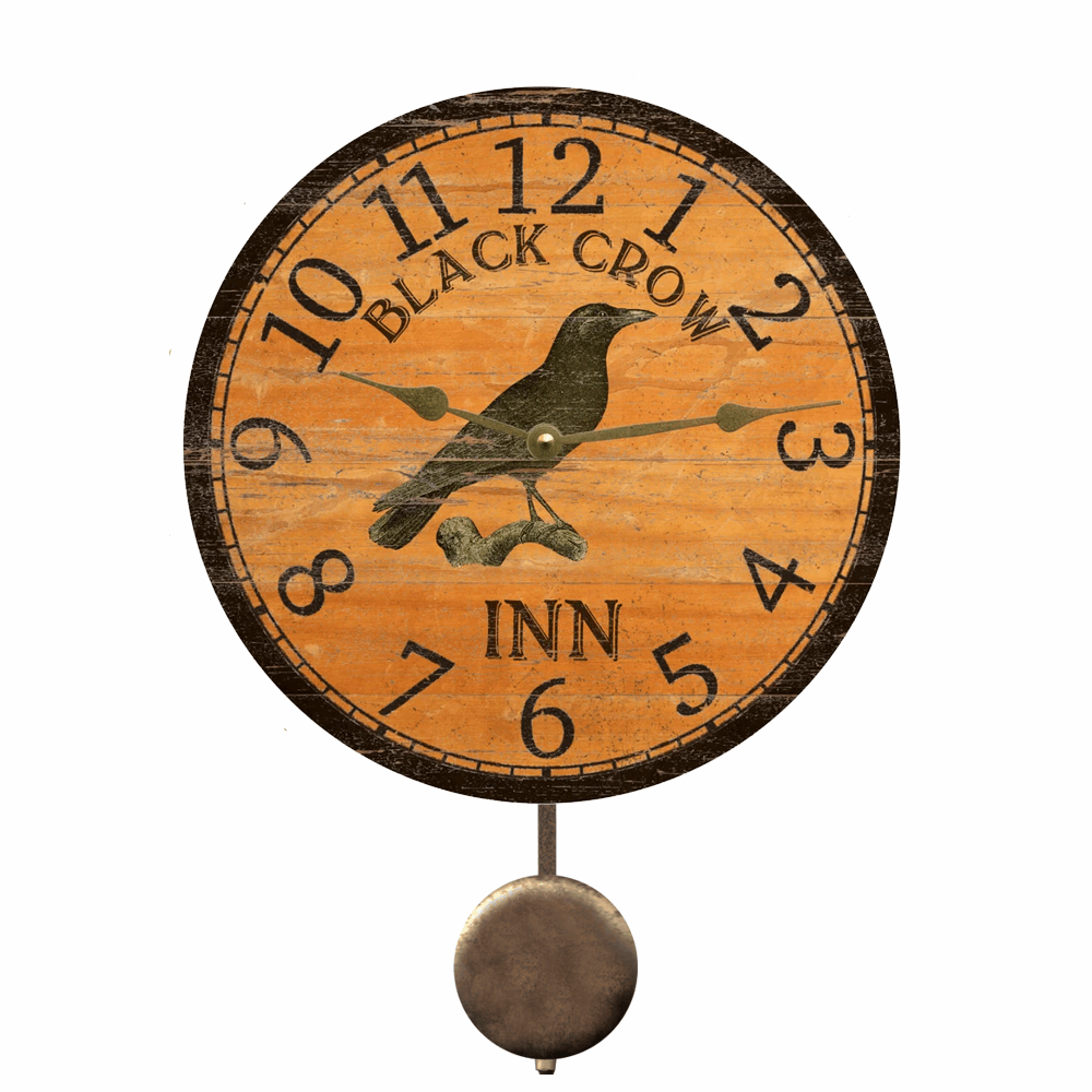 Crow Clock-Black Crow Inn Clock | Time Flies Clocks
