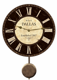Customized Black Wedding Pendulum Clock