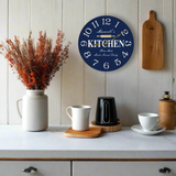 Personalized Blue Kitchen Clock - 2