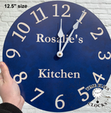 Blue Personalized Wall Clock