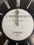 Charming Blue and White Rustic London Clock – Handcrafted