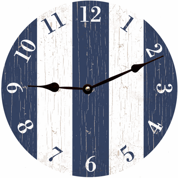 Blue Striped Clock