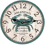 Personalized Blue Crab Clock
