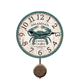 Personalized Blue Crab Pendulum Clock