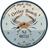 Blue Crab Tide Personalized Wall Clock