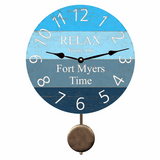 Blue Gradient Pendulum Clock