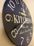 Blue Kitchen Clock