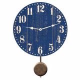 Rustic Blue Pendulum Clock