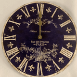 Blue French Toile Clock