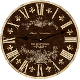 Brown French Toile Clock - 4