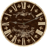 Brown French Toile Clock - 3