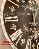 Brown French Toile Clock