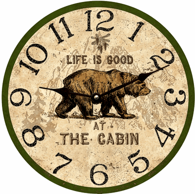 Cabin Clock- Personalized Cabin Clock | Time Flies Clocks