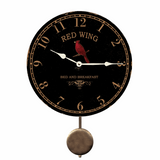 Cardinal Clock- Bed and Breakfast Clock with Pendulum