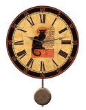 Chat Noir Pendulum Clock