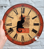 Chat Noir Halloween Wall Clock