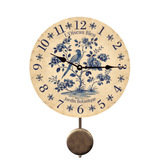 Vintage Style Chinoiserie Wall Clock - Pendulum Clock