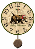Christmas Bear Pendulum Clock