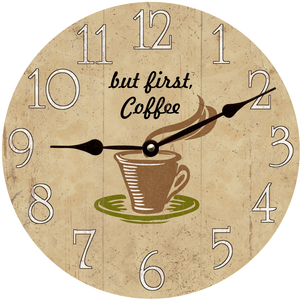 Coffee Themed Wall Clock