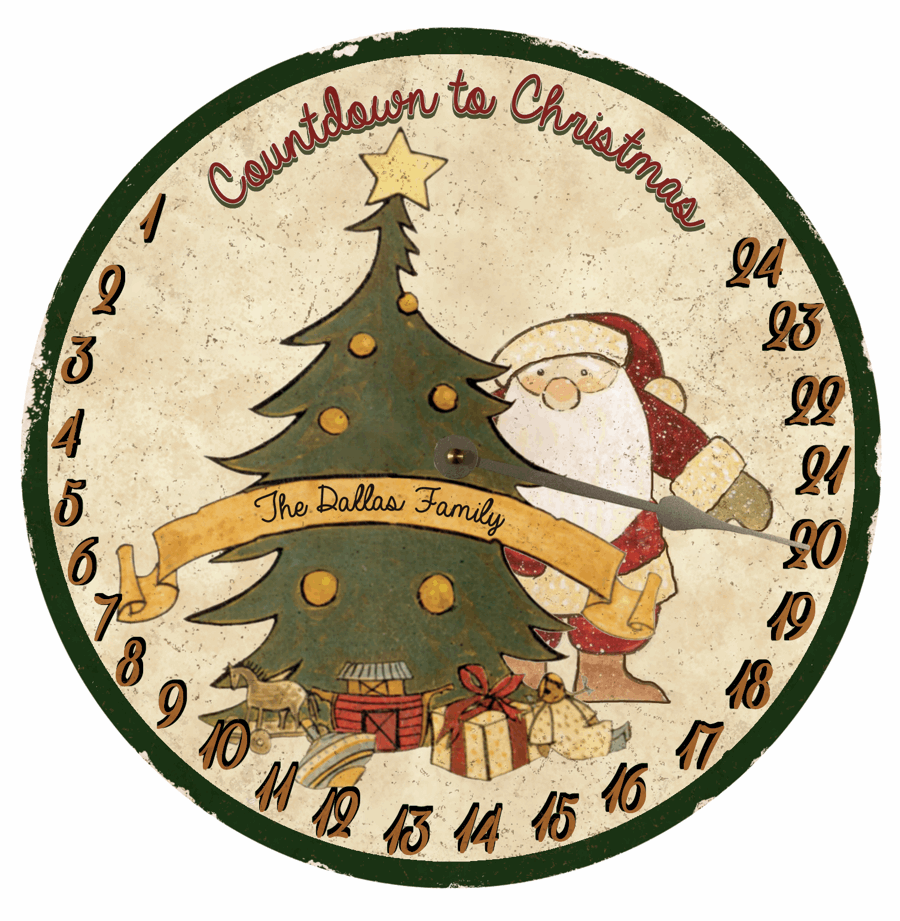 Christmas Countdown Clock クリスマスカウントダウン時計 Countdown To Christmas Clock- Christmas Tree Clock- Countdown