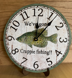 Personalized Gone Crappie Fishing Clock-Crappie Clock-Fishing Decor