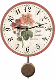Christian Flower Pendulum Clock
