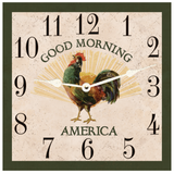 Rustic Square Rooster Clock for Kitchen - 4