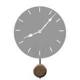 Gray Minimalist Pendulum Clock