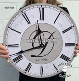 Personalized Gray Wedding Clock - 4