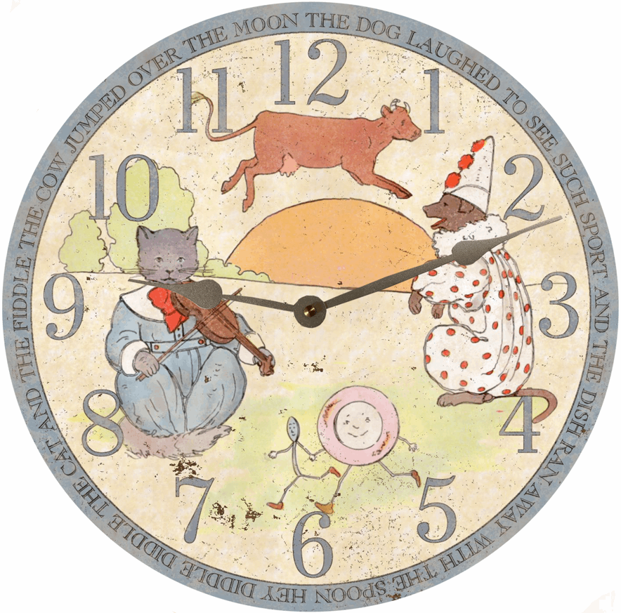 Baby Clock- Hey Diddle Diddle Clock | Time Flies Clocks