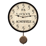 5 o'Clock Somewhere Pendulum Clock