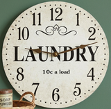Laundry Room Themed Wall Clock
