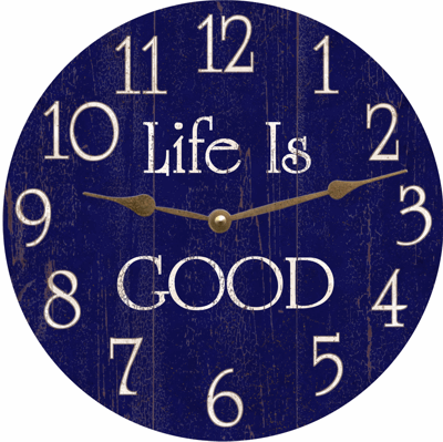 Blue Life is Good Clock