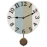 Nautical Striped Pendulum Wall Clock