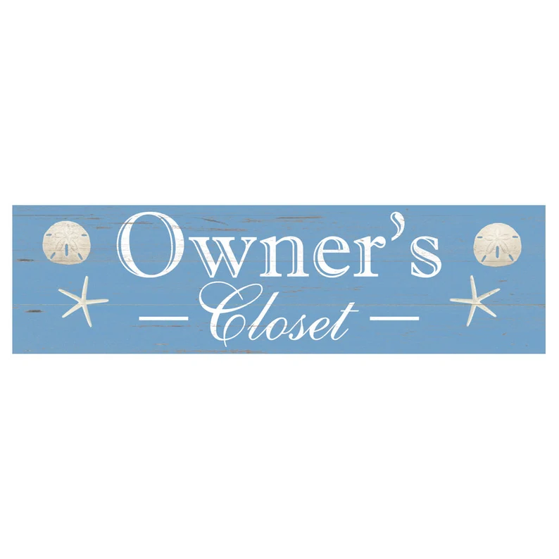 Owner's Closet Sign- Vacation Home Door Sign- Rental Property Sign- Gu ...