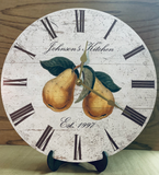 Personalized Pear Kitchen Clock - 4