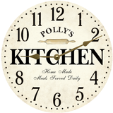 Personalized Kitchen Clock - Gold Hands