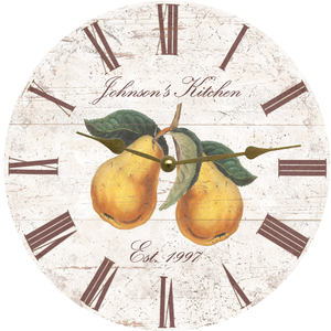 Personalized Pear Kitchen Clock