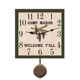 Personalized Pinecone Square Pendulum Clock