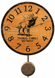 Personalized Elk Pendulum Clock