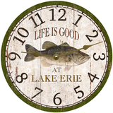 Personalized Bass Fishing Clock - Gold Hands
