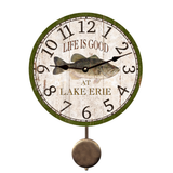 Personalized Bass Fishing Clock - Pendulum