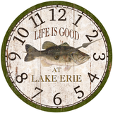 Personalized Bass Fishing Clock - Silver Hands
