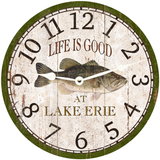 Personalized Bass Fishing Clock - White Hands