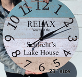 personalized green cottage clock - 2