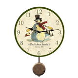 Personalized Snowman Pendulum Clock