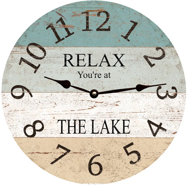 personalized green cottage clock