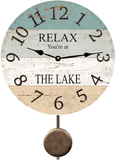 personalized green cottage pendulum clock