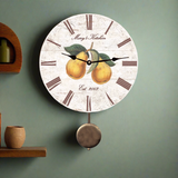 Personalized Pear Kitchen Pendulum Clock